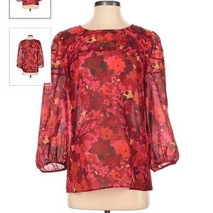 🏷️Ann Taylor Loft SHEER floral blouse